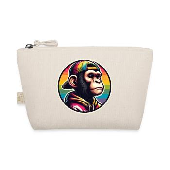 Monkey Hoodie Cap Rainbow - Organic Pouch - nature - Front