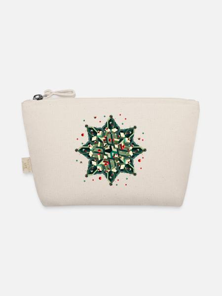 great poinsettia in geometric style - Organic Pouch - nature - Front