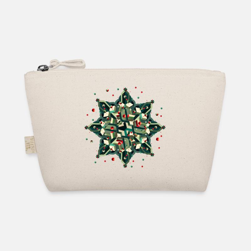 great poinsettia in geometric style Organic Pouch