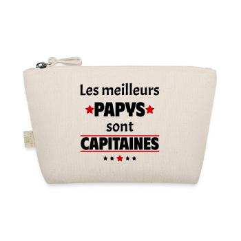 Les meilleurs papys sont capitaines, cadeau noël - Trousse biologique - nature - Devant