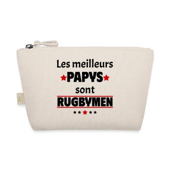 Les meilleurs papys sont rugbymen, cadeau noël - Trousse biologique - nature - Devant