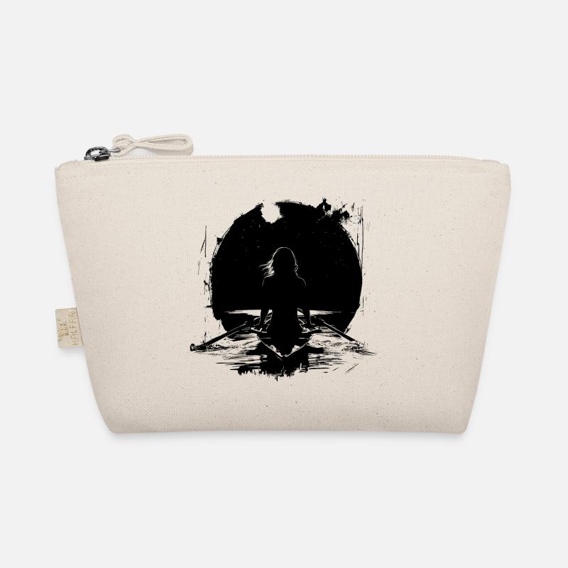 Weiblicher Ruderer Zeichnung Bio-Täschchen