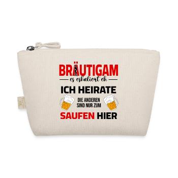 Bachelor Party Groom Outfit with Funny Saying - Organic Pouch - nature - Front