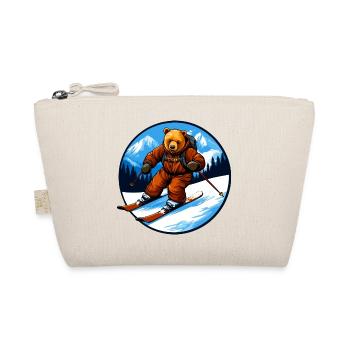 Ski Bears - Organic Pouch - nature - Front
