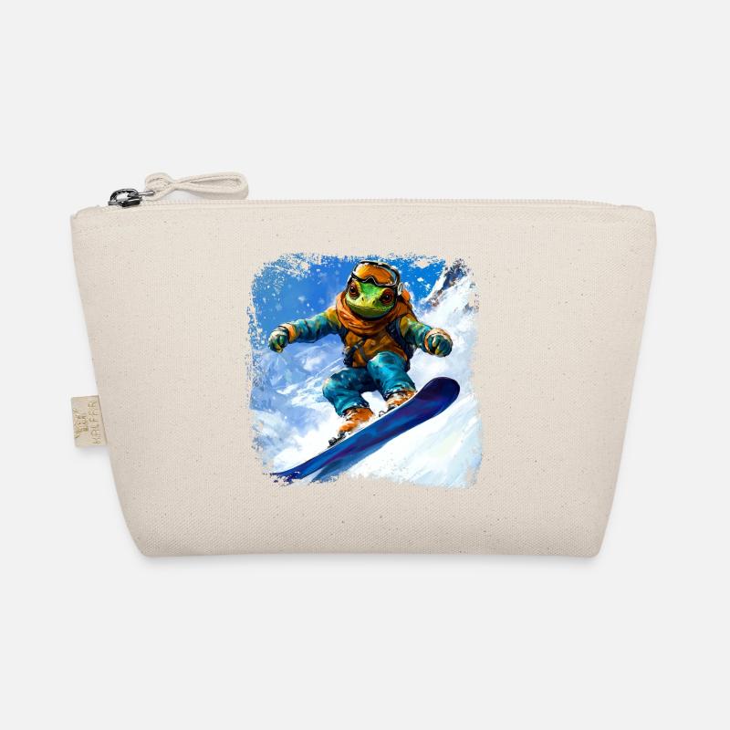 Snowboard Chameleon - Organic Pouch - nature