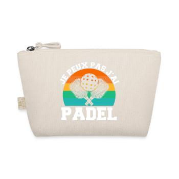 I can't I have padel padelist padel player - Organic Pouch - nature - Front