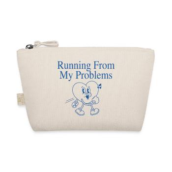Laufendes Herz – Running From My Problems - Bio-Täschchen - Natur - Vorne