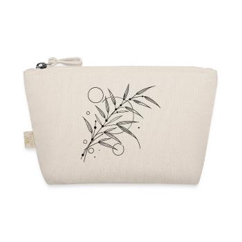Bamboo Elegance – Minimalist Nature Design - Organic Pouch - nature - Front