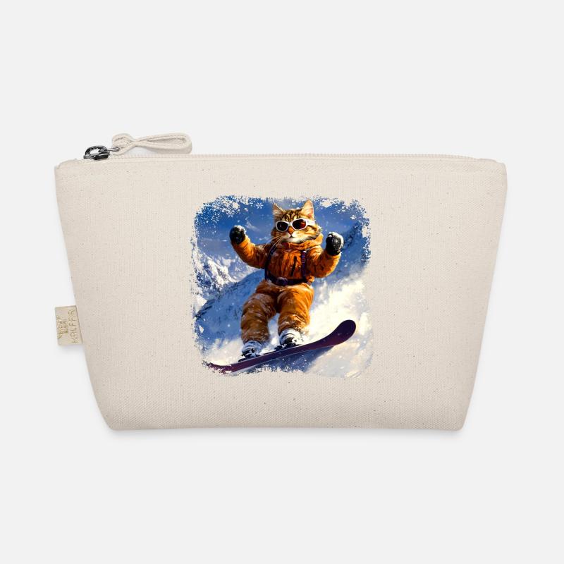 Cat Snowboard Organic Pouch