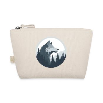 Nordischer wilder Wolf Illustration - Bio-Täschchen - Natur - Vorne