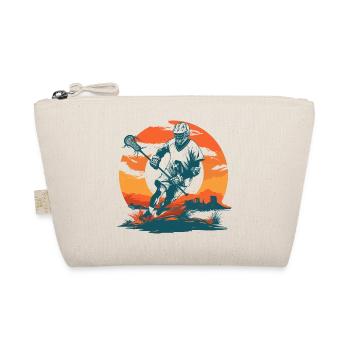 Lacrosse Player Graphics - Organic Pouch - nature - Front