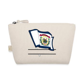 Flagge West Virginia Textbanner - Bio-Täschchen - Natur - Vorne