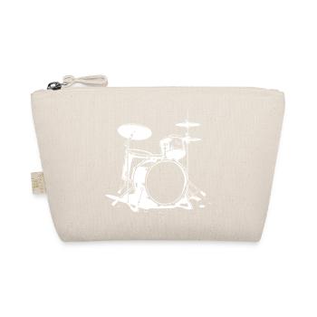Drumset Zeichnung - Bio-Täschchen - Natur - Vorne