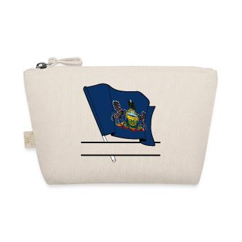 Flag Pennsylvania text banner - Organic Pouch - nature - Front