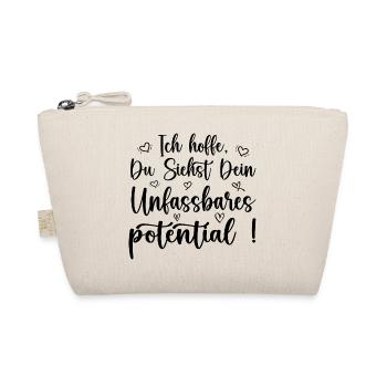 unfassbares potential achtsamkeit motivation - Bio-Täschchen - Natur - Vorne