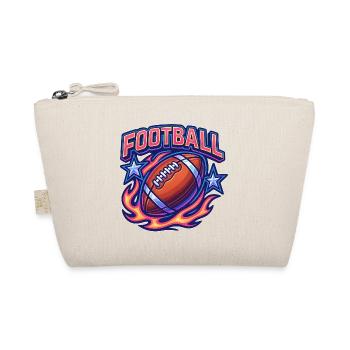 Lebendige Football-Design mit Flammen - Bio-Täschchen - Natur - Vorne