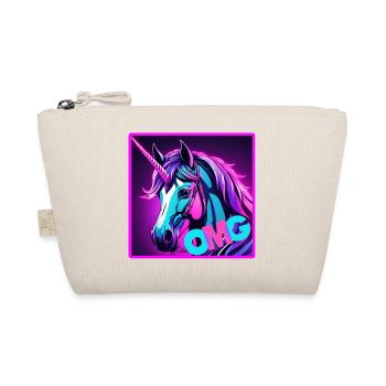 buntes unicorn - Bio-Täschchen - Natur - Vorne