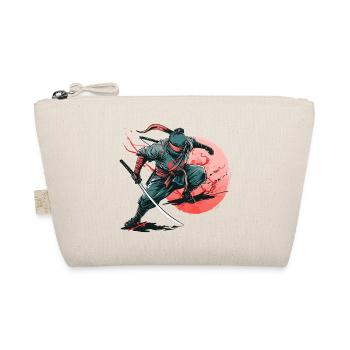 Ninja Fighter Warrior Shinobi Japan Sword Katana - Organic Pouch - nature - Front