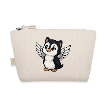 Cute Penguin Cat Angel with Cat Ears Sacred - Organic Pouch - nature - Front