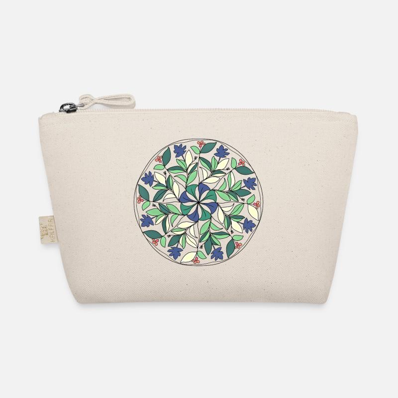 Feuilles de mandala dans la nuit verte Trousse biologique