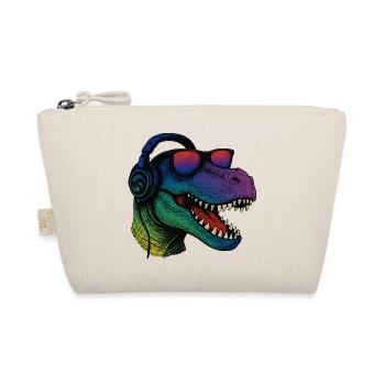 Cool T-Rex Dinosaur 90s Sunglasses - Organic Pouch - nature - Front