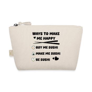 Sushi Spruch lustig - Süßes Sushi Design - Bio-Täschchen - Natur - Vorne