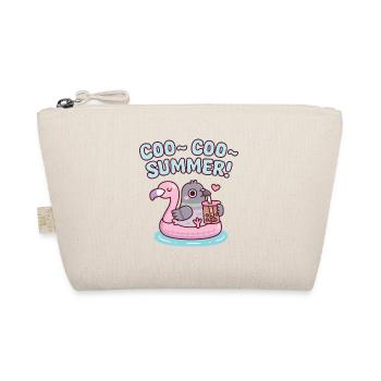 Pigeon mignon sur flamant rose flotteur flotteur Coo Coo été - Trousse biologique - nature - Devant