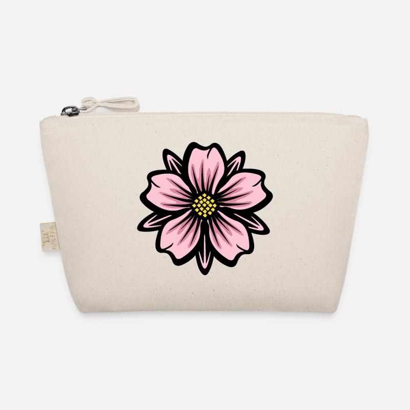 Pink Flower Splendor Organic Pouch