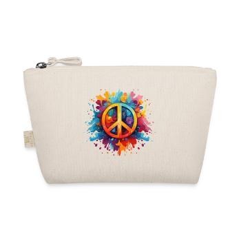 Peace Zeichen - Bio-Täschchen - Natur - Vorne