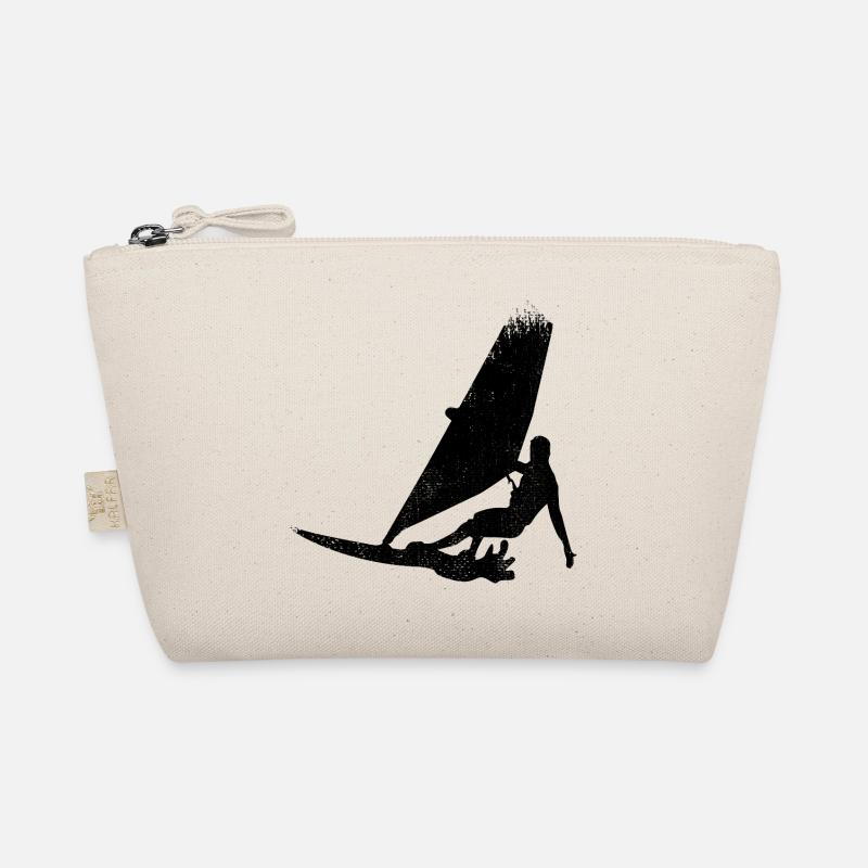 Windsurfer Zeichnung Bio-Täschchen