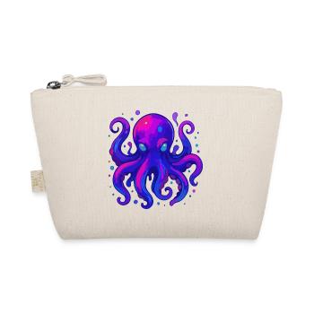 Neon Oktopus - Bio-Täschchen - Natur - Vorne