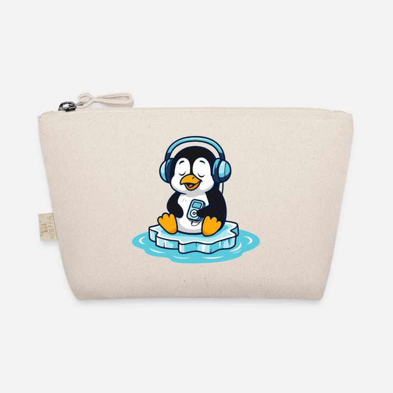 Pingouin mélomane avec des écouteurs Trousse biologique