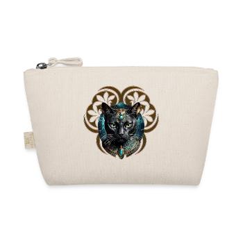 Mystical cat of Egypt, black as night - Organic Pouch - nature - Front