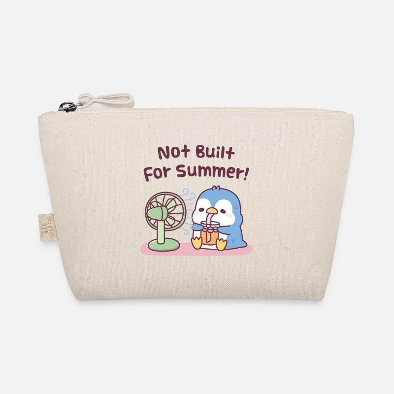 Cute Blue Penguin Not Built For Summer Organic Pouch