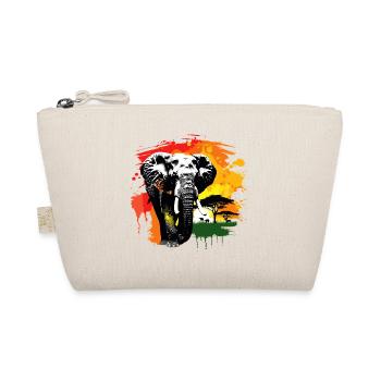 Éléphant Afrique Safari Nature sauvage Aquarelle Art - Trousse biologique - nature - Devant