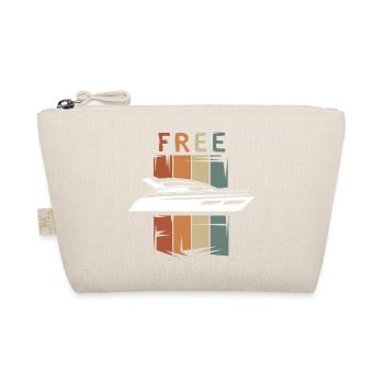 vintage yacht illustration - water sports icon - Organic Pouch - nature - Front