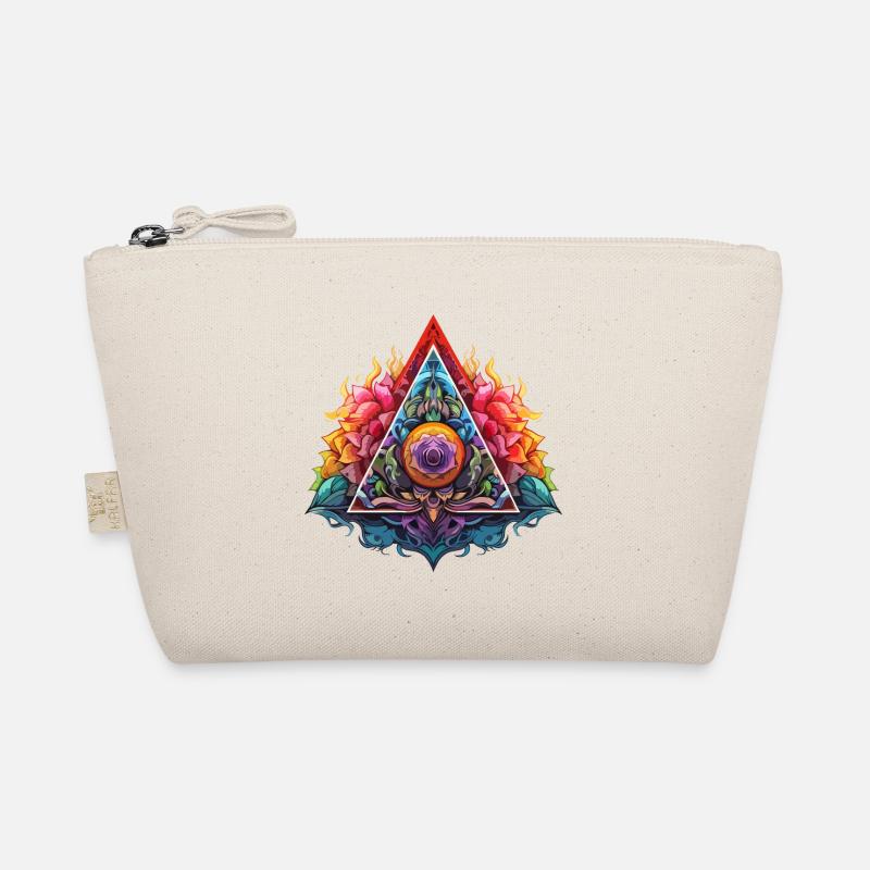 Flame Lotus Triangle Organic Pouch