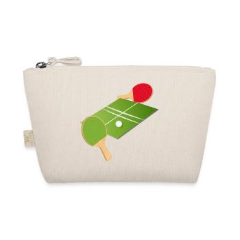Table tennis tournament – two rackets & playing field - Organic Pouch - nature - Front