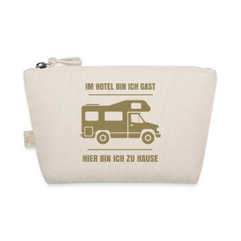 Cooler Dauercamper Spruch Wohnmobil Zuhause - Bio-Täschchen - Natur - Vorne