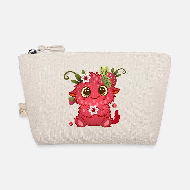 Cute monster in raspberry design Organic Pouch