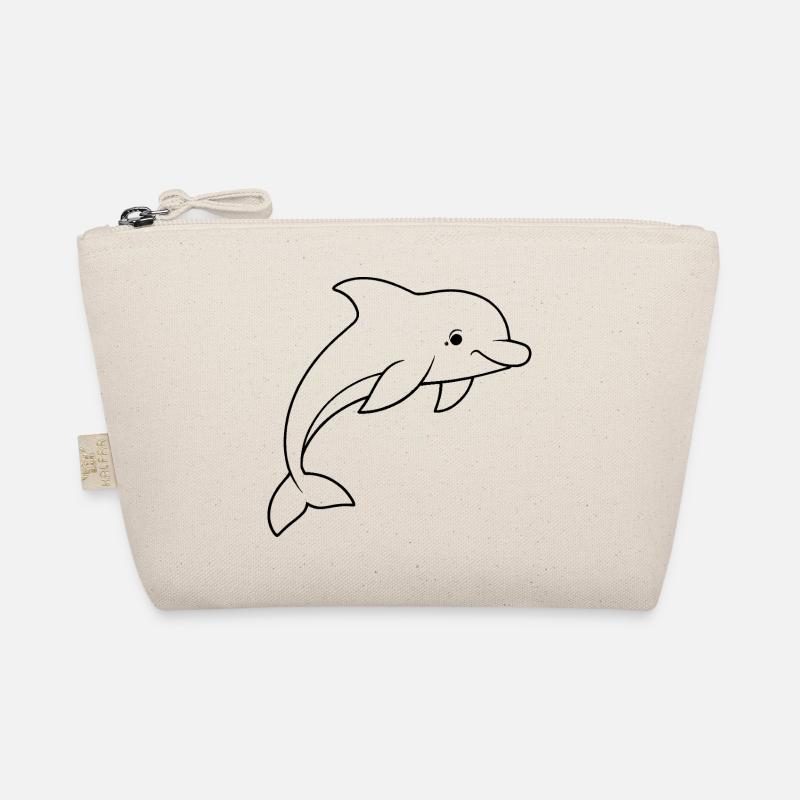 Minimalistic Dolphin Bio-Täschchen