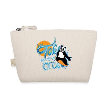 Panda Surfer – Take me to the Ocean - Bio-Täschchen - Natur - Vorne