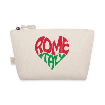 Rome Italy Heart Retro Design - Organic Pouch - nature - Front