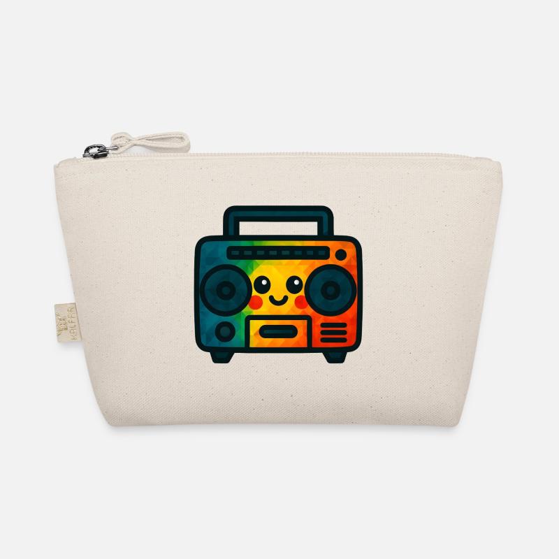 WPAP Polygon Kawaii Style Toy Cassette Deck Organic Pouch