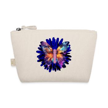 Galaxy Wings – Butterfly on Cosmic Bloom - Organic Pouch - nature - Front