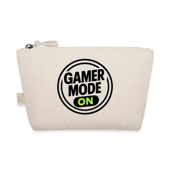 Gamer-Modus EIN – Neon Gaming T-Shirt - Bio-Täschchen - Natur - Vorne