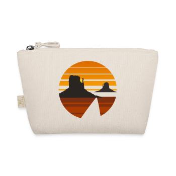 Desert Sunset Silhouette Design - Organic Pouch - nature - Front
