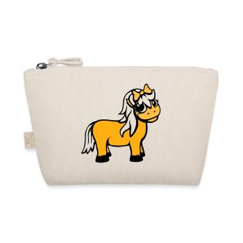 Horse Girl Female Cute Pretty Bow Woman - Organic Pouch - nature - Front