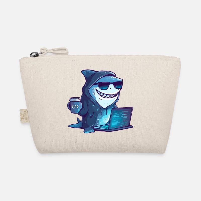 Cyber Shark Hacker Design Organic Pouch