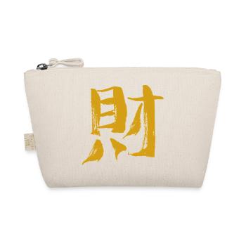 Reichtum (Chinesisches Schriftzeichen) Kalligrafie - Bio-Täschchen - Natur - Vorne